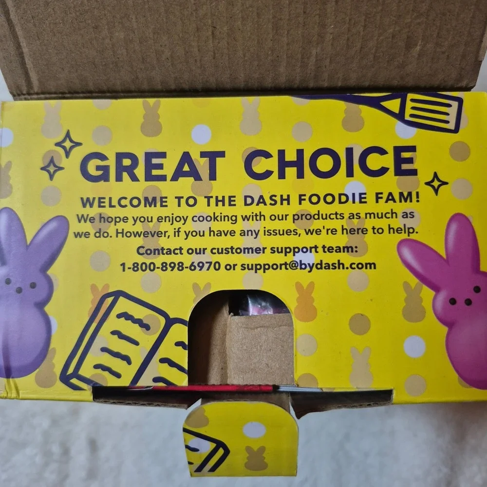 Dash Peeps Mini Waffle Maker Unisex 4in Bunny Easter Pink Cottagecore Brunch New